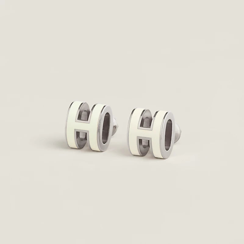 Halo Stud Earrings White/Silver