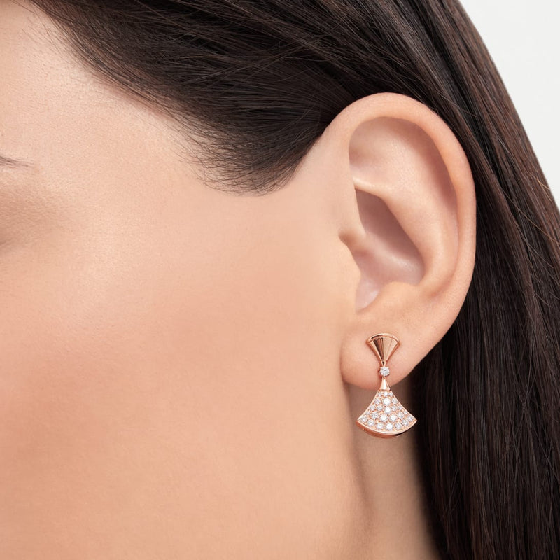 Divina Gem Earrings Rose Gold