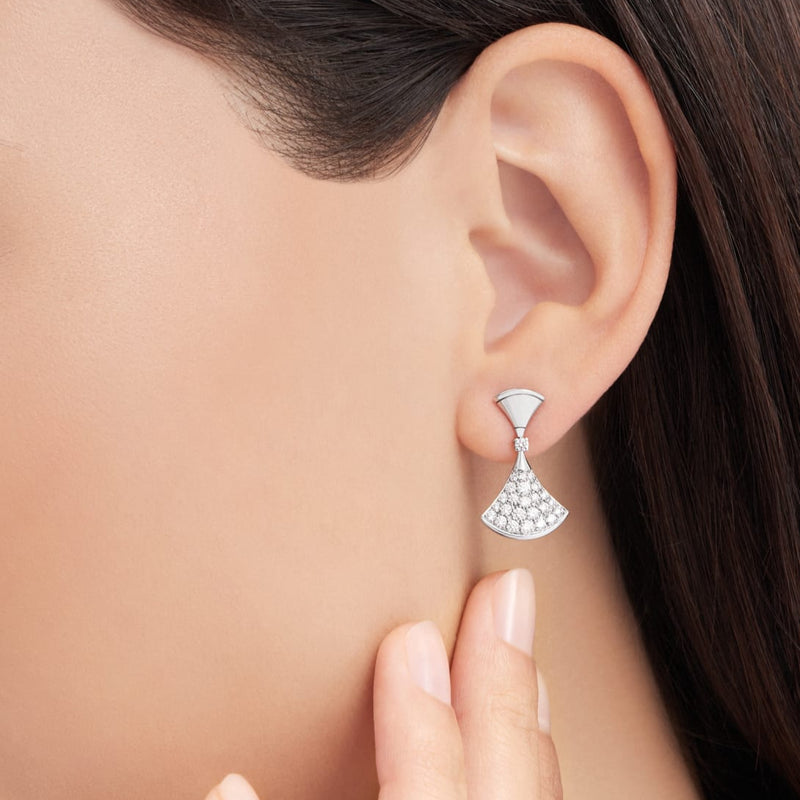 Divina Gem Earrings Silver