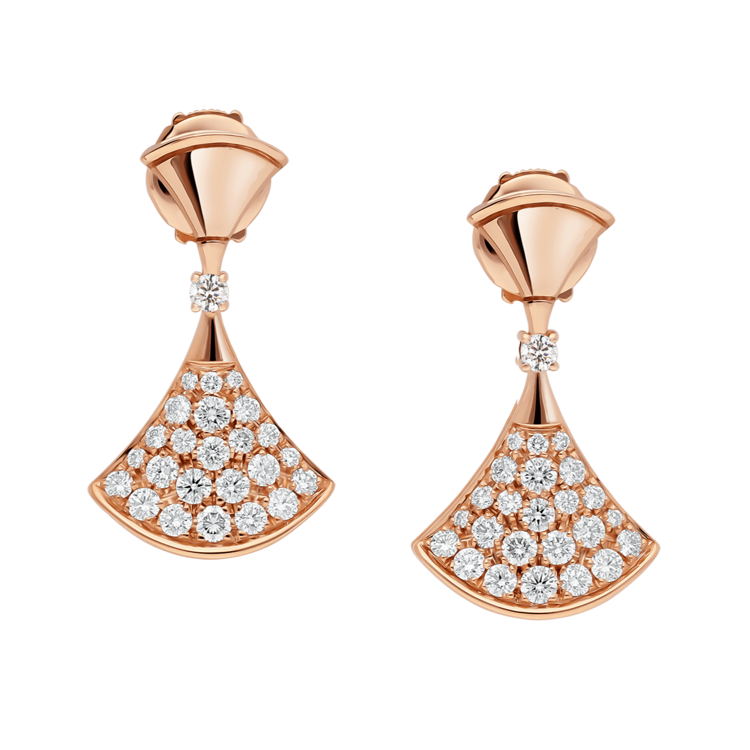 Divina Gem Earrings Rose Gold