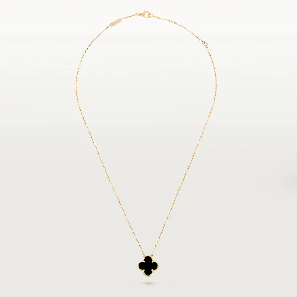 Clover Necklace Black