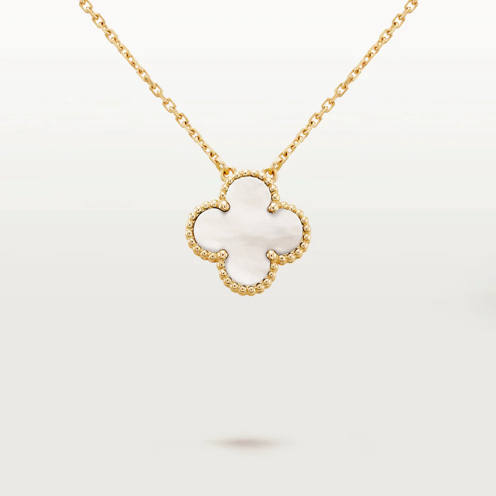 Clover Necklace White