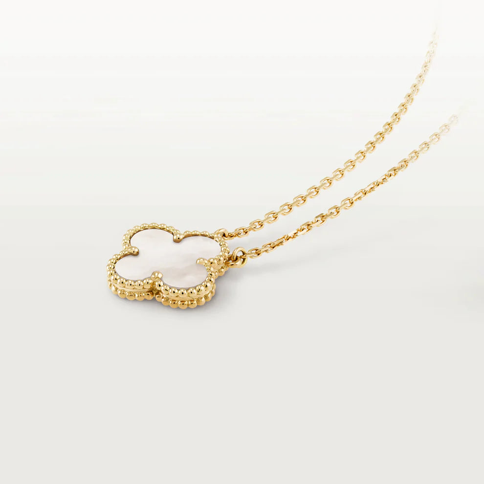 Clover Necklace White