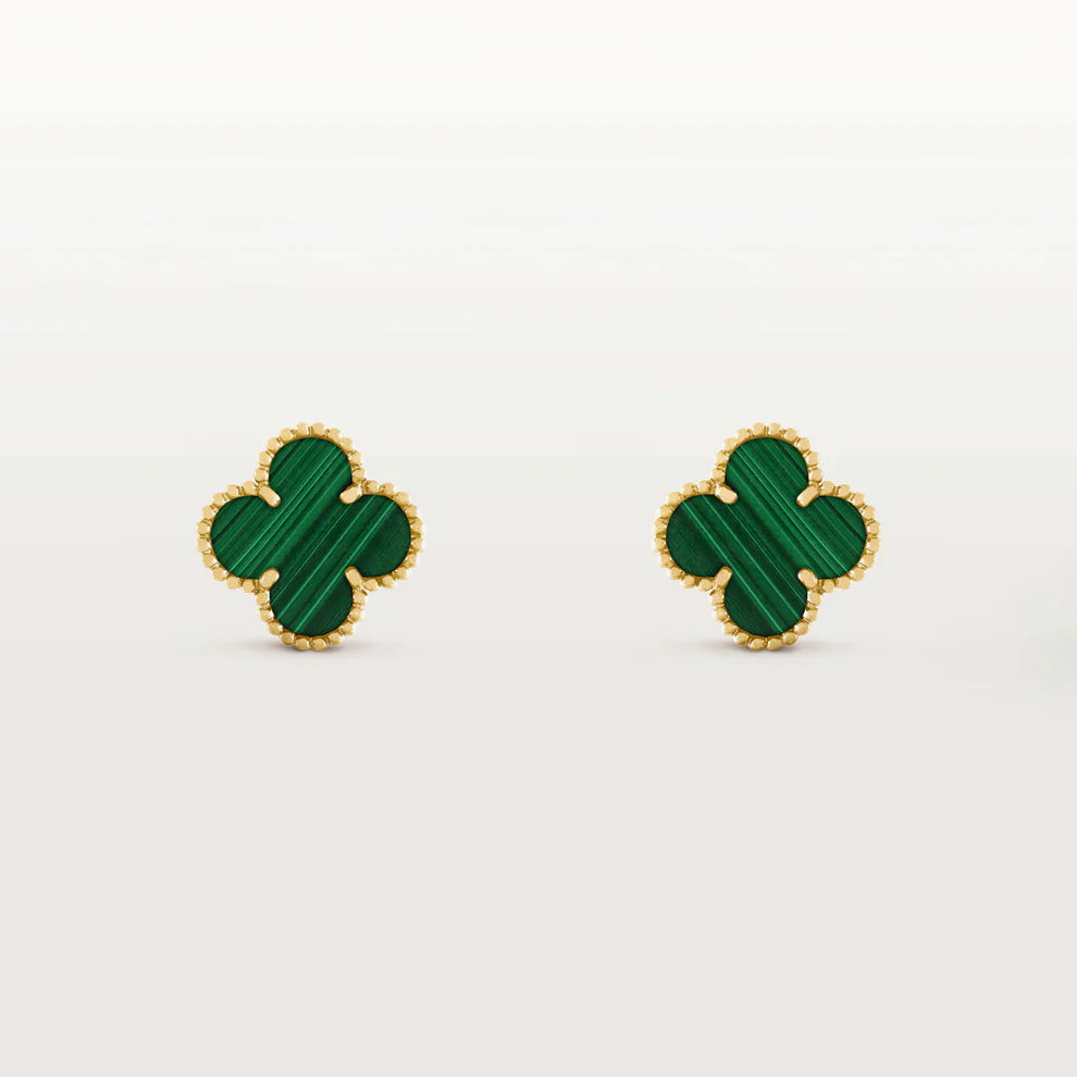 Clover Stud Earrings Green