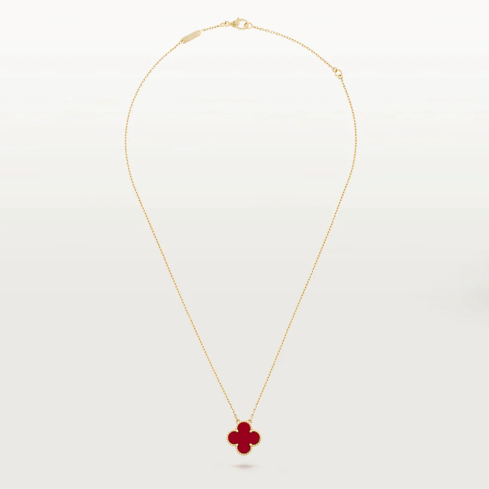 Clover Necklace Red