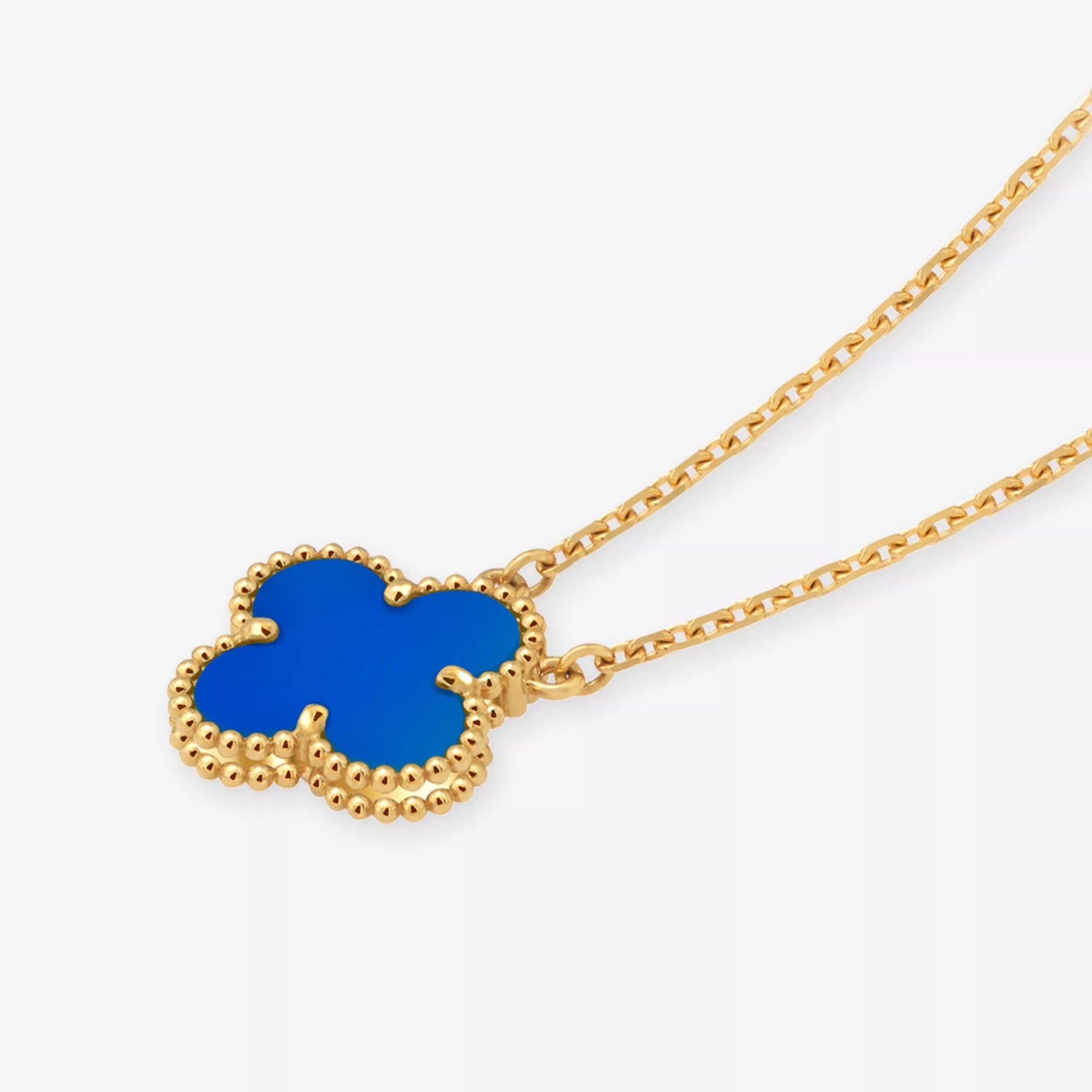 Clover Necklace Blue