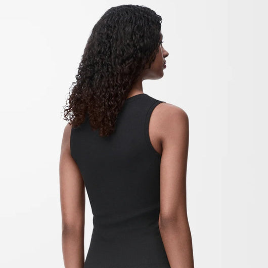 Anagram Embroidery Tank Top Black