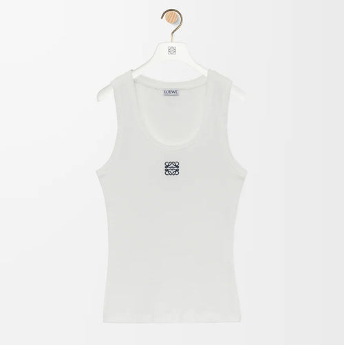 Anagram Embroidery Tank Top White