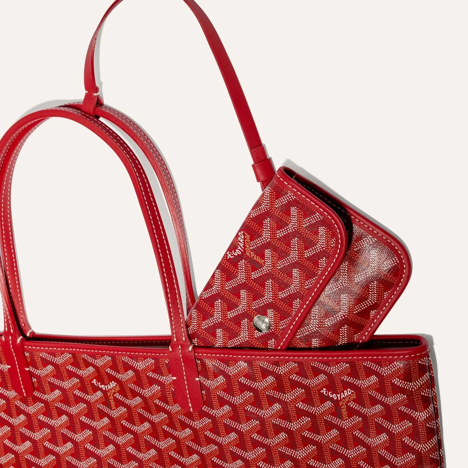 The Monogram Tote Bag Red