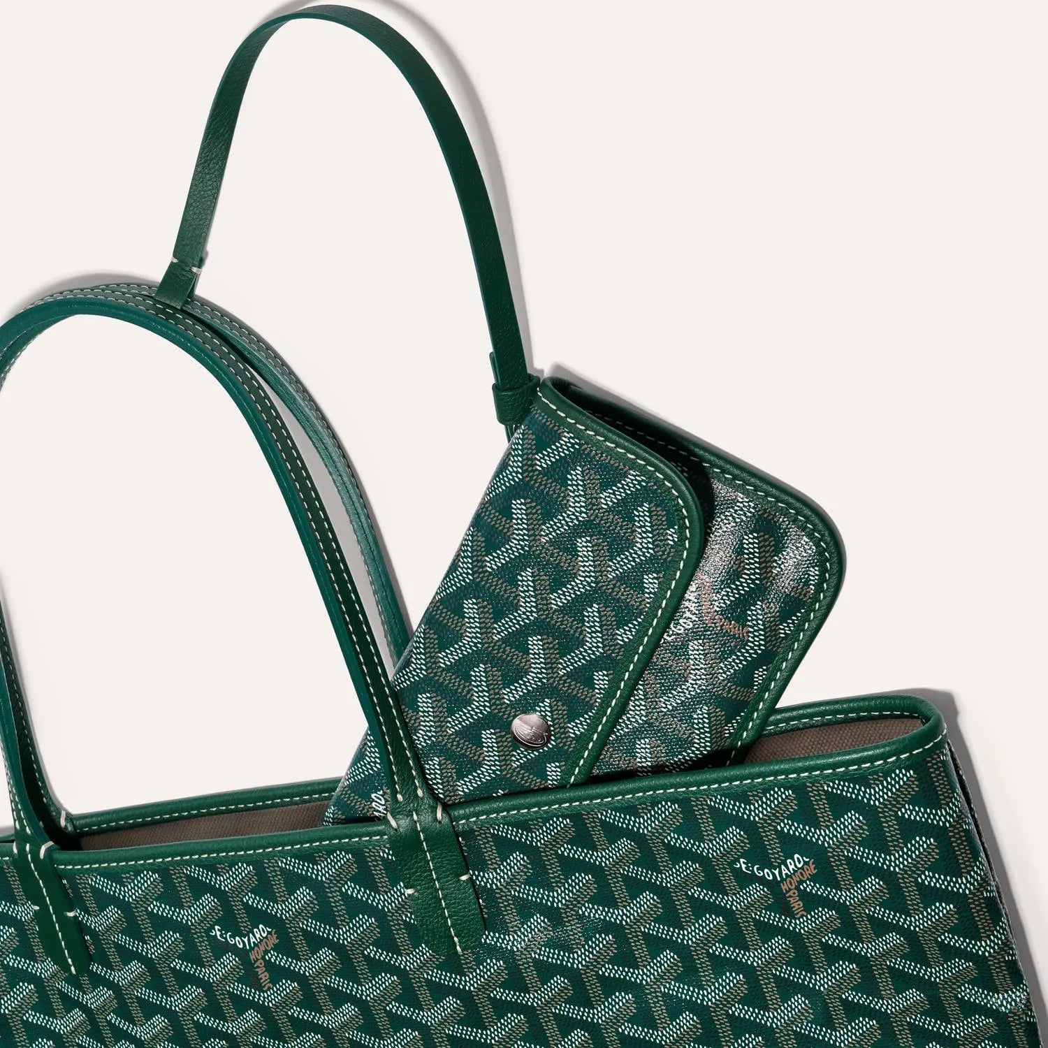 The Monogram Tote Bag Emerald
