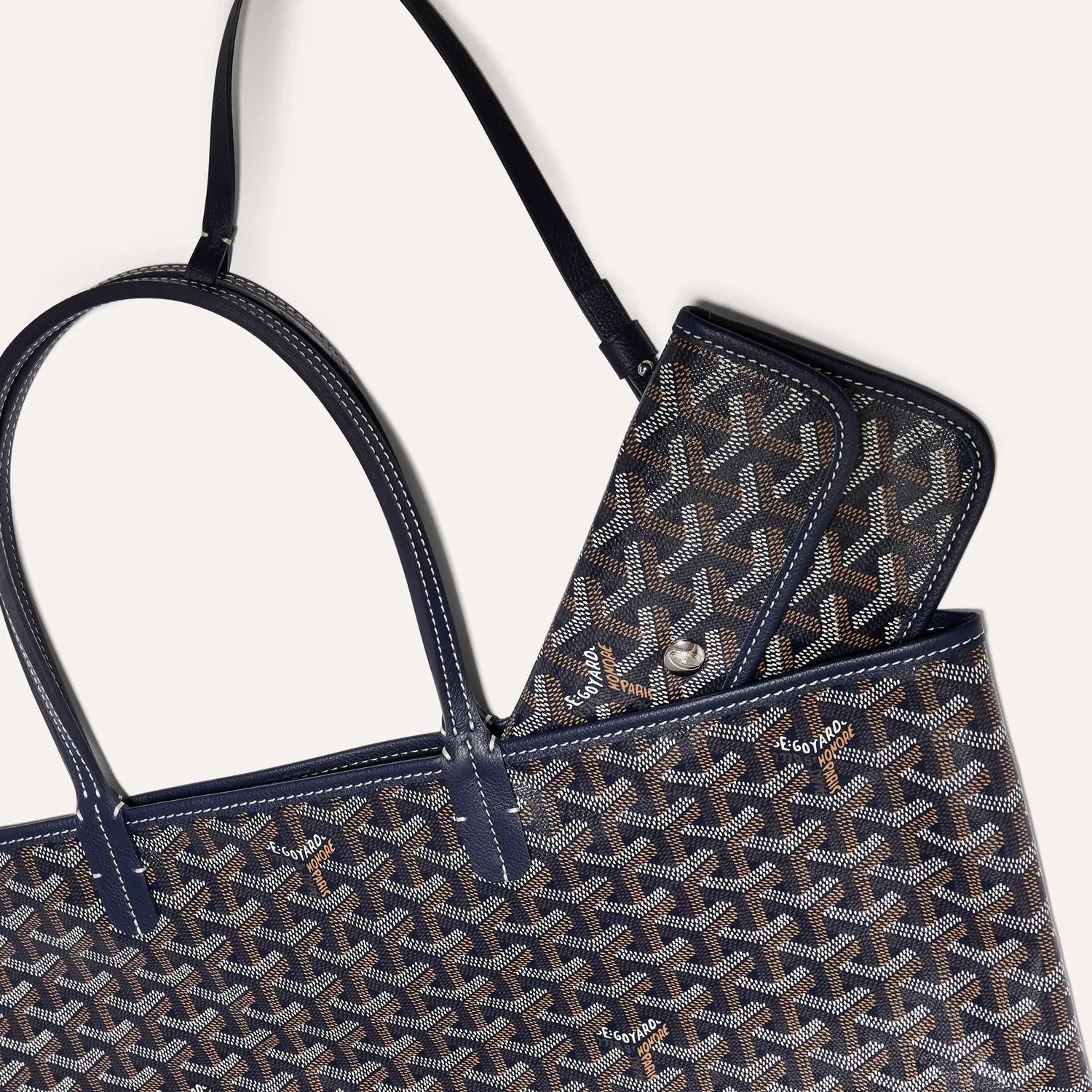 The Monogram Tote Bag Navy