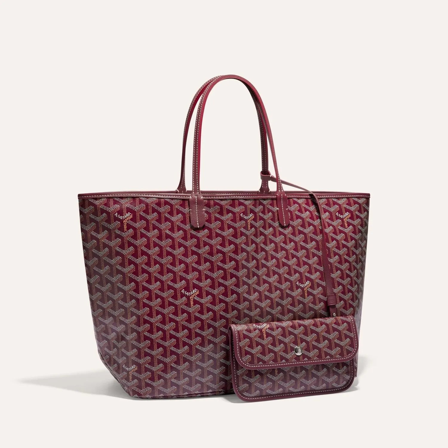 The Monogram Tote Bag Burgundy