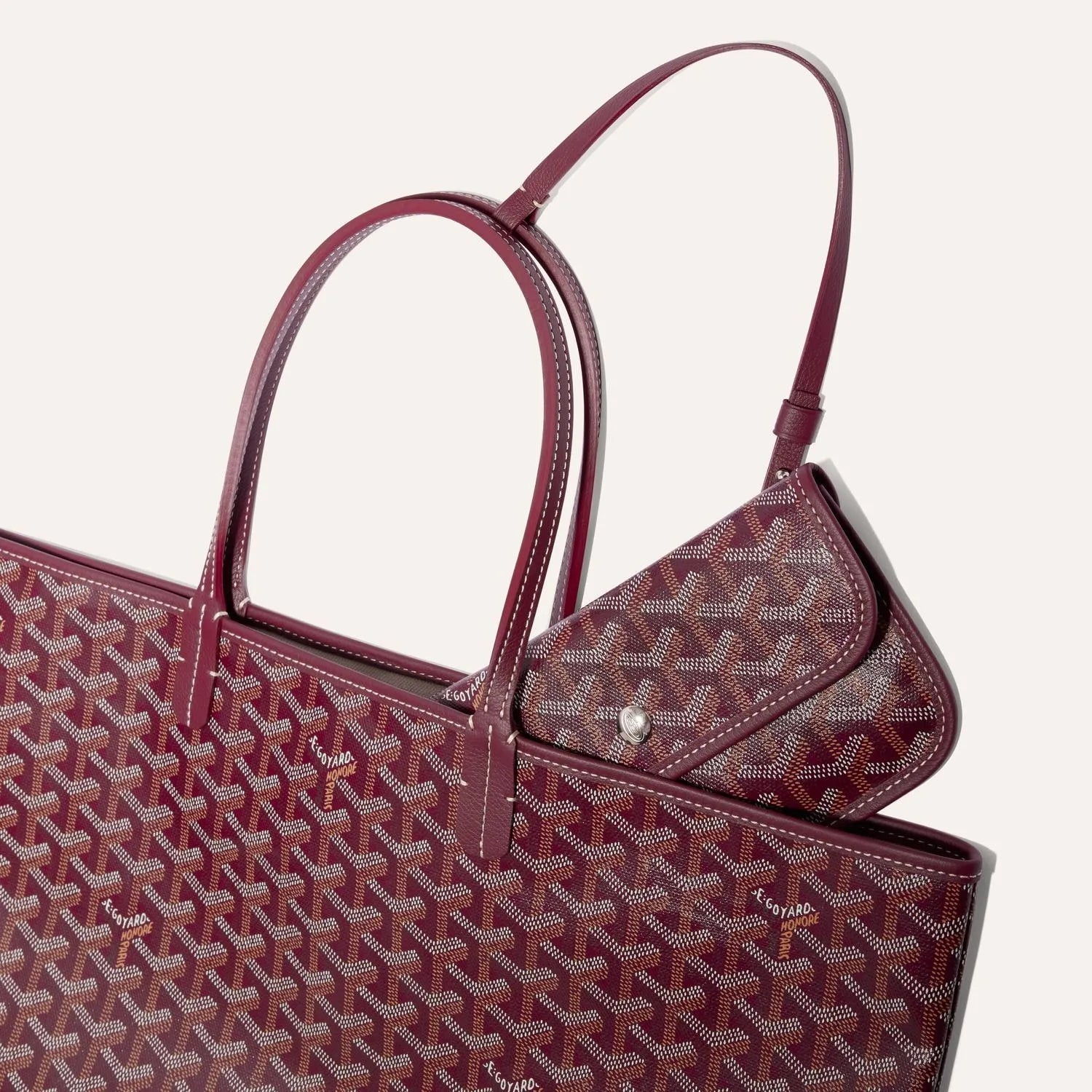 The Monogram Tote Bag Burgundy