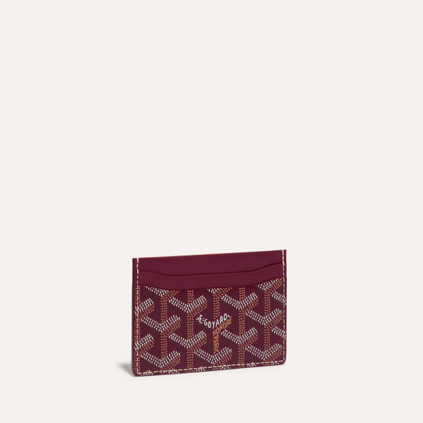 Monogram Card Holder Burgundy