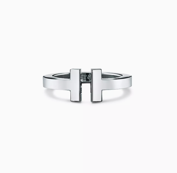 T Wire Ring Rose Silver