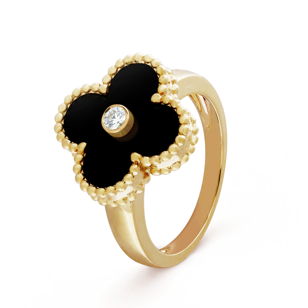 Clover Ring Black