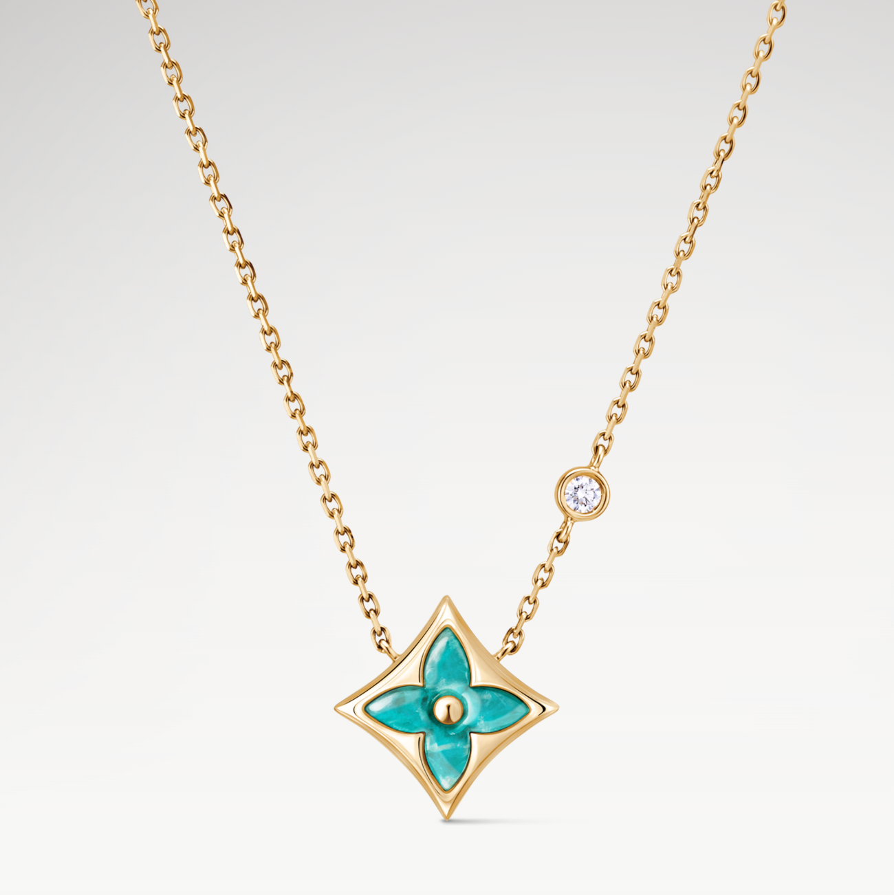 Blossom Pendant Necklace Turquoise