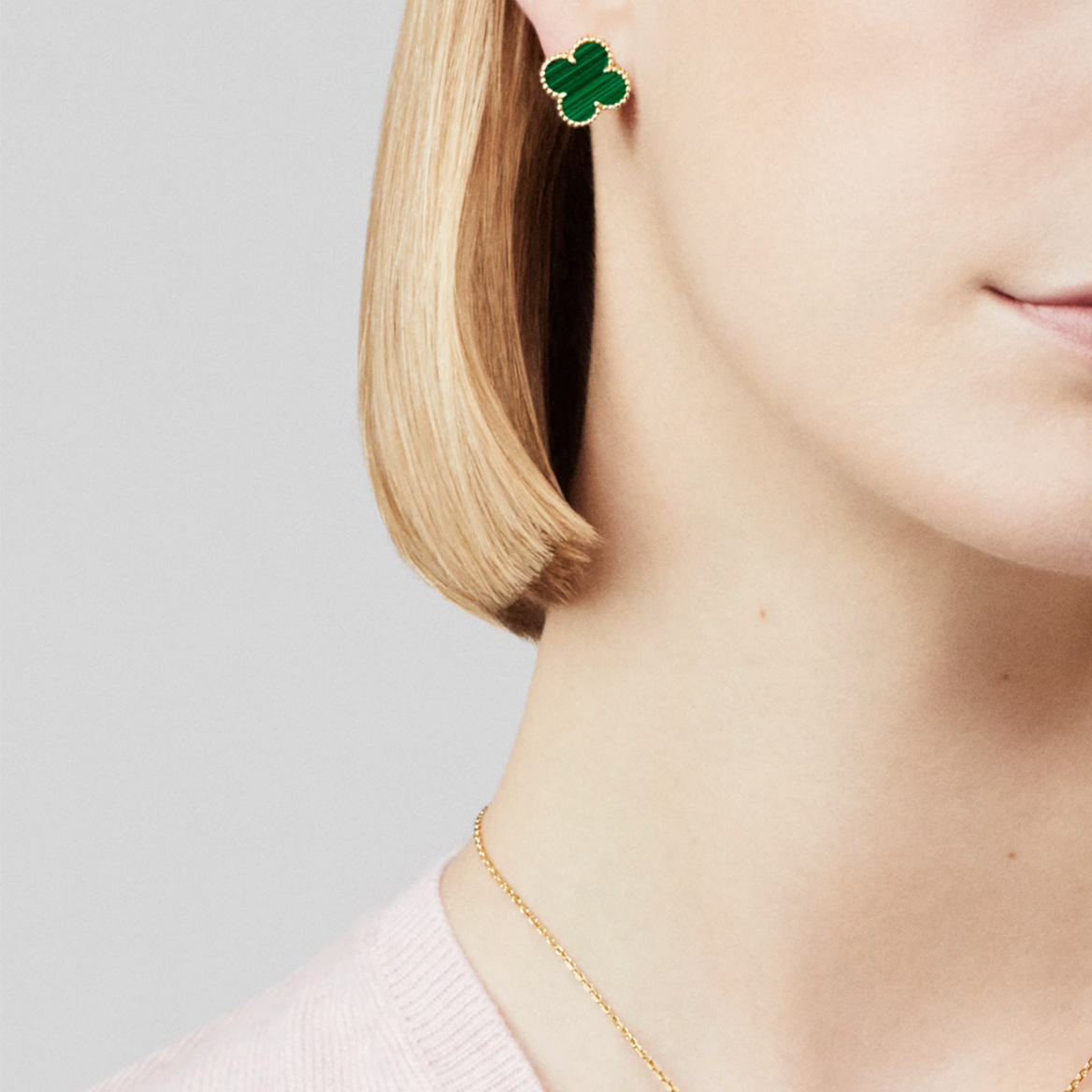 Clover Stud Earrings Green