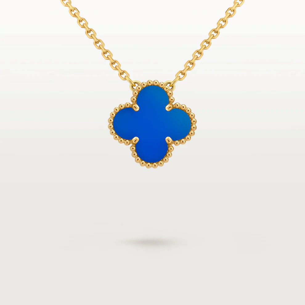 Clover Necklace Blue