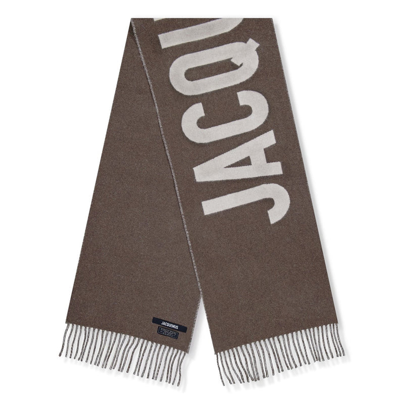 Slogan Scarf Brown