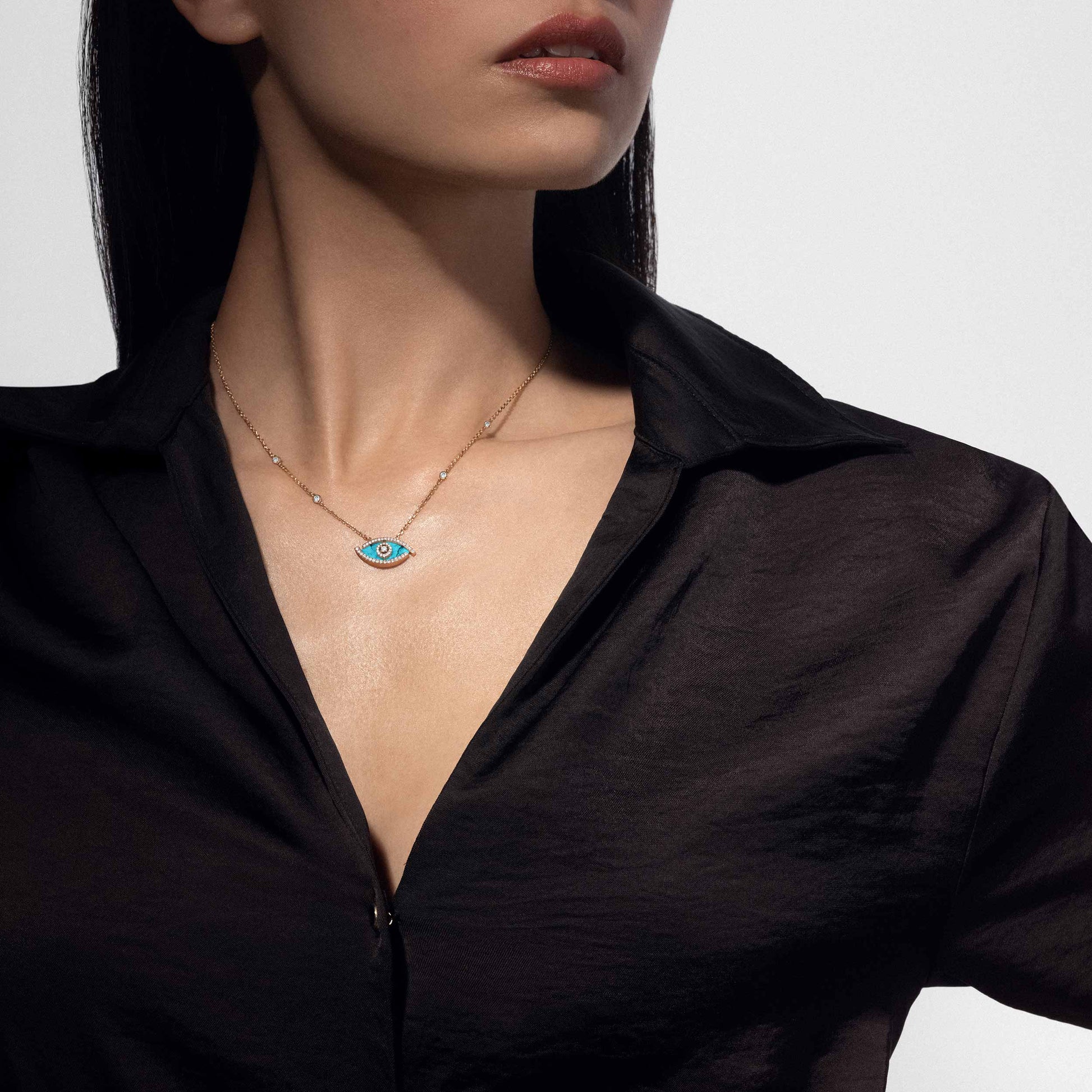 Eterna Eye Necklace Turquoise