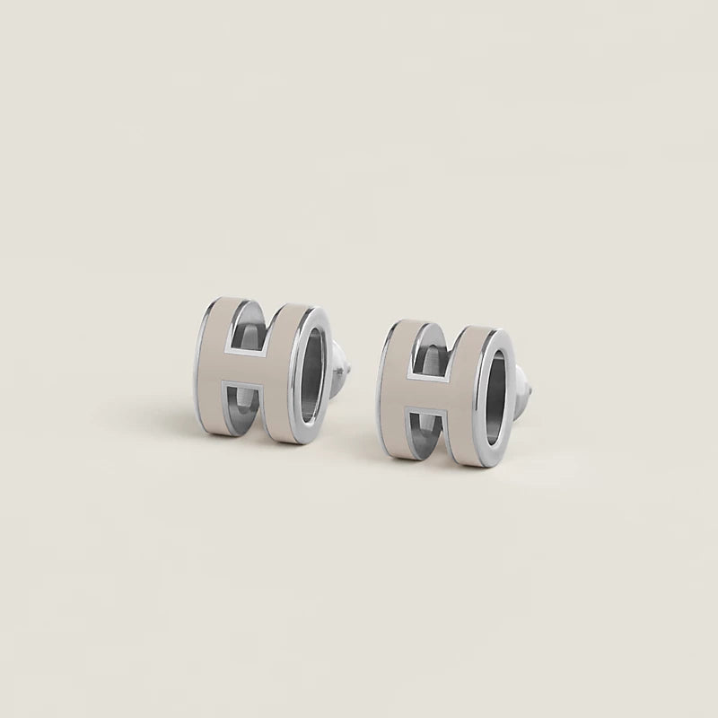 Halo Stud Earrings Grey/Silver
