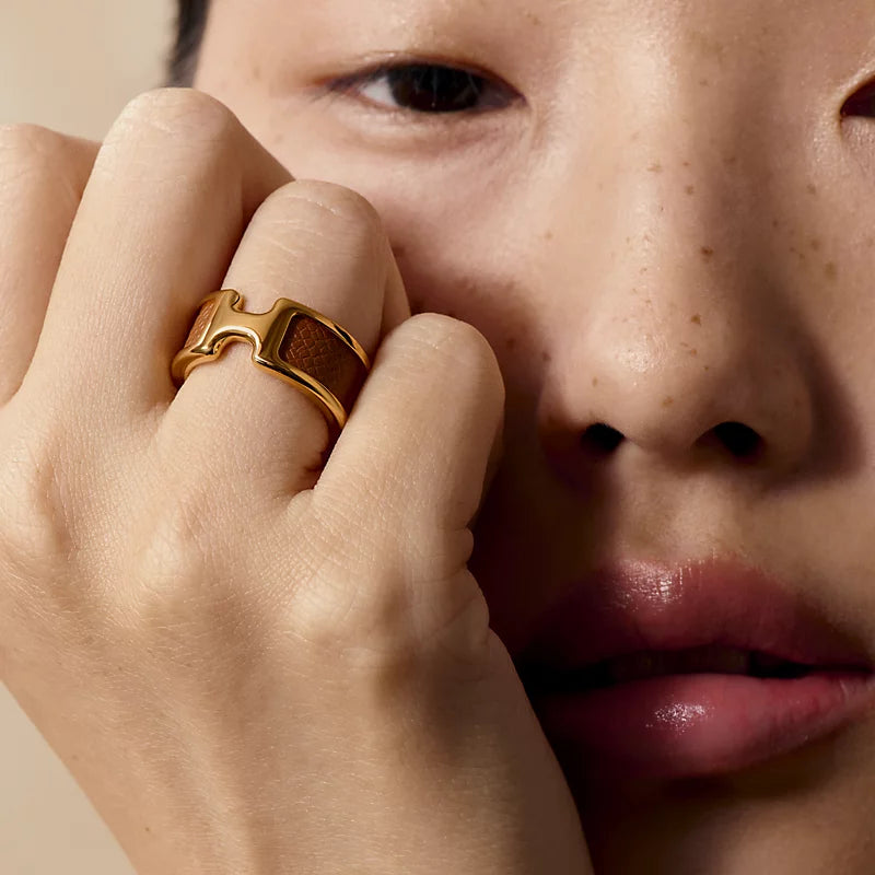Halo Ring Brown/Gold