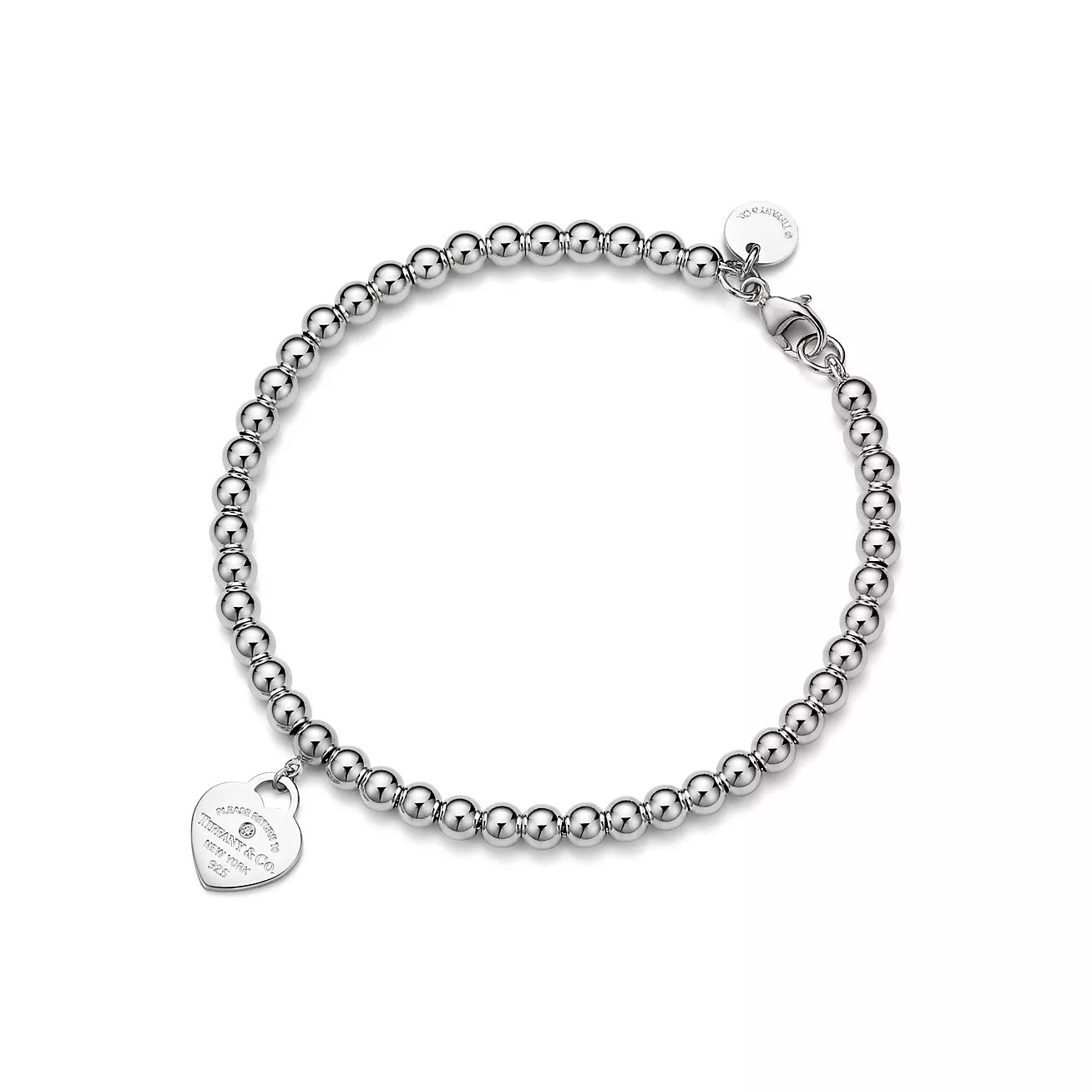 Heart Tag Bracelet Silver