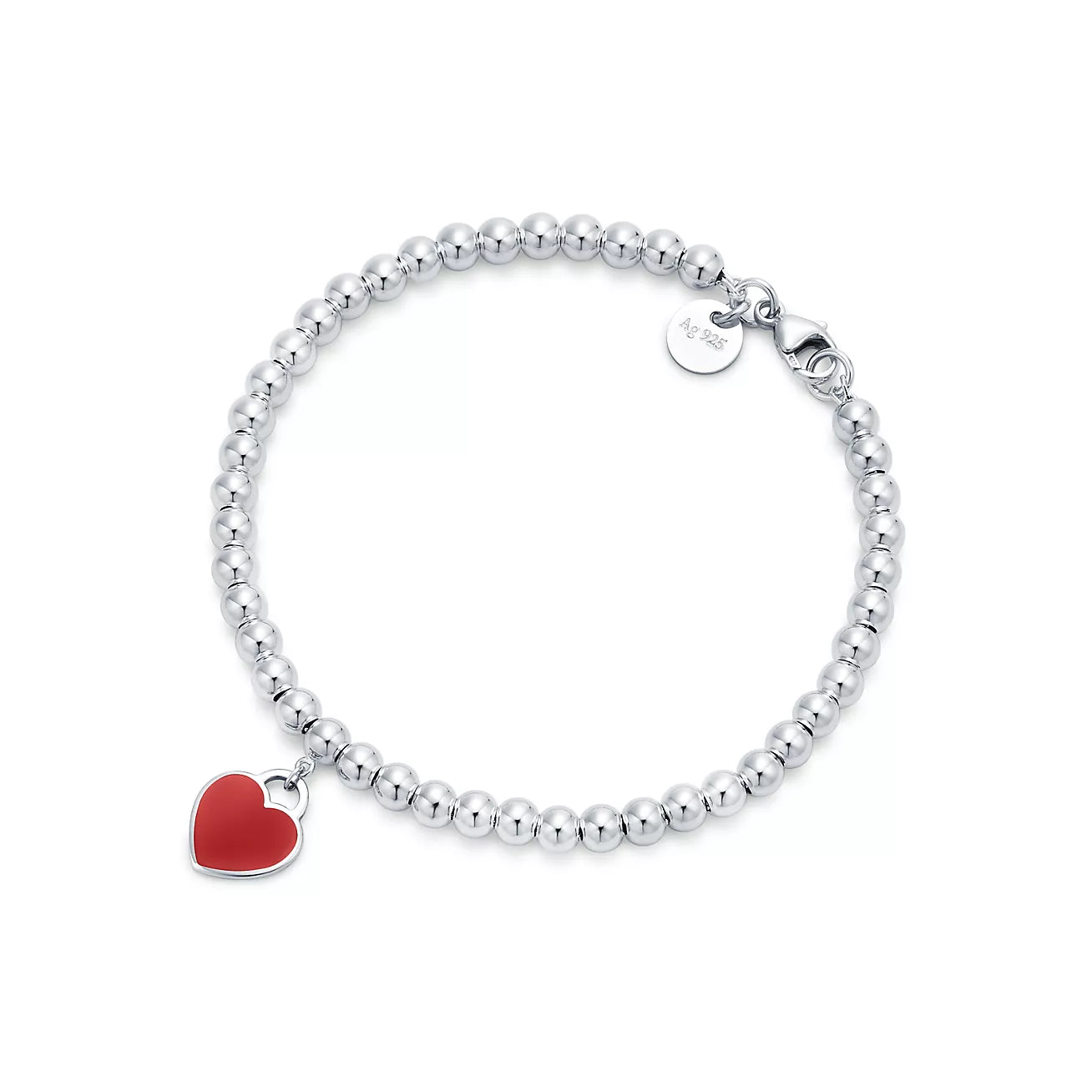 Heart Tag Bracelet Red